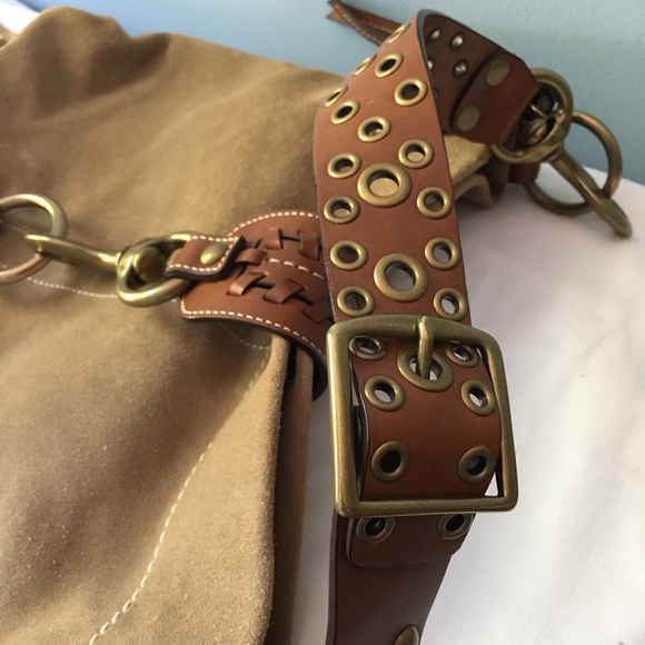 Coach Soho Slim Brown Suede Fringed Duffle Bag - Picture 8 of 15